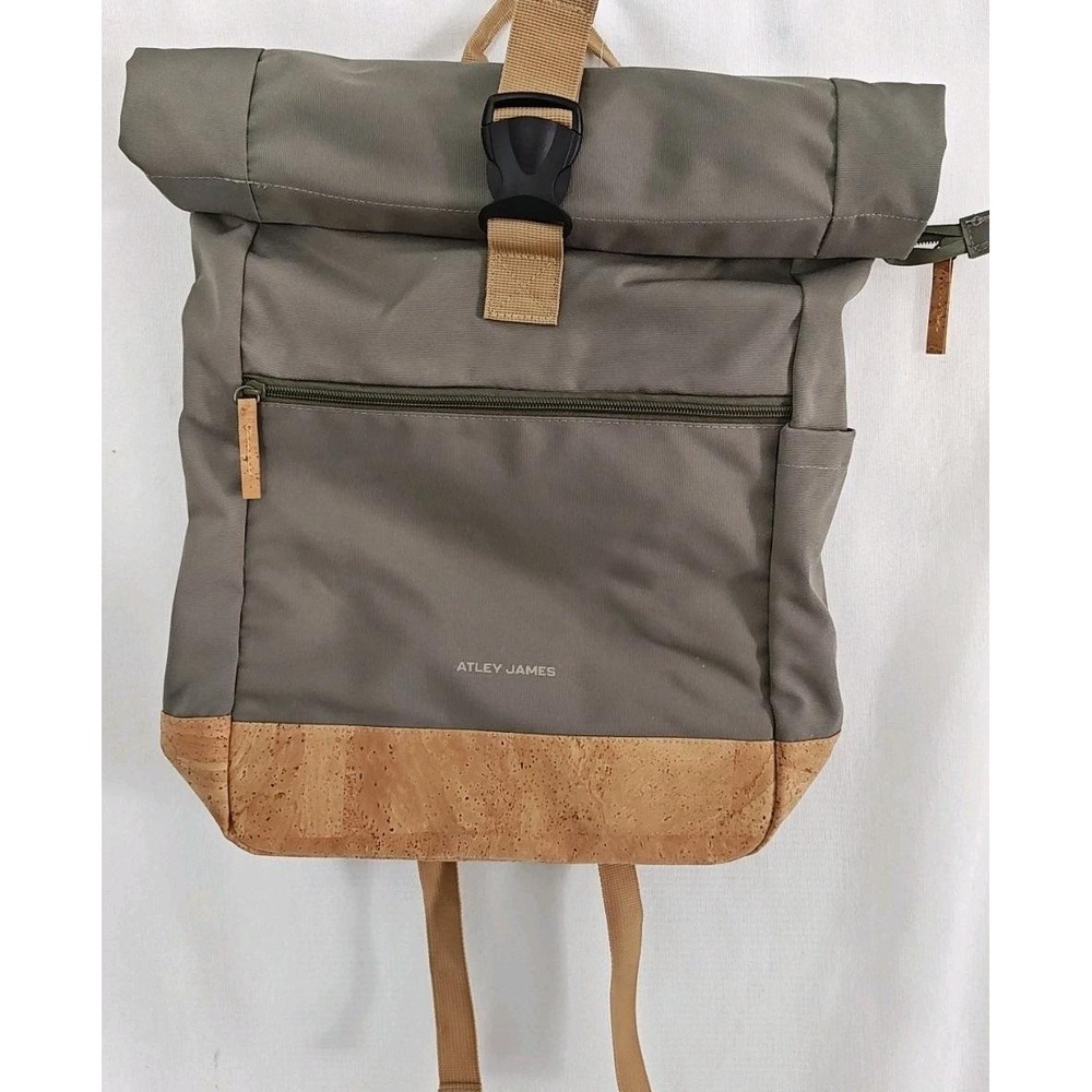 Atley James Dakota Backpack Tan Brown Cork New Minimalist Bag Satchel‎